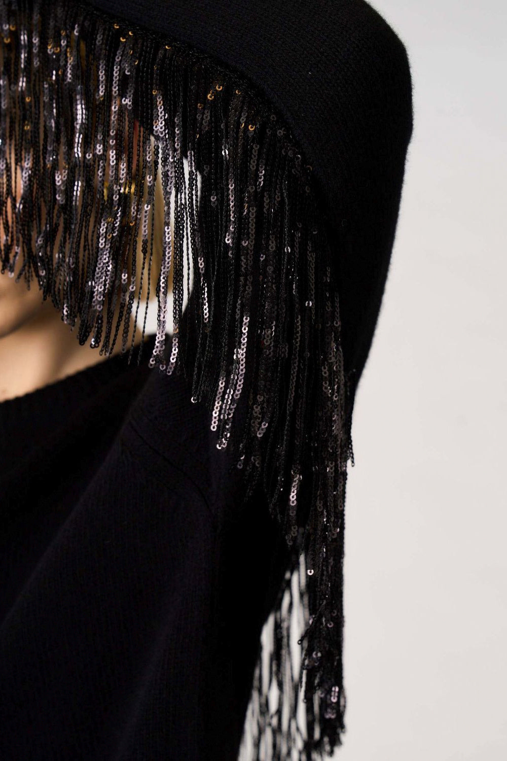 JUCCA Maglia over con frange sulle spalle