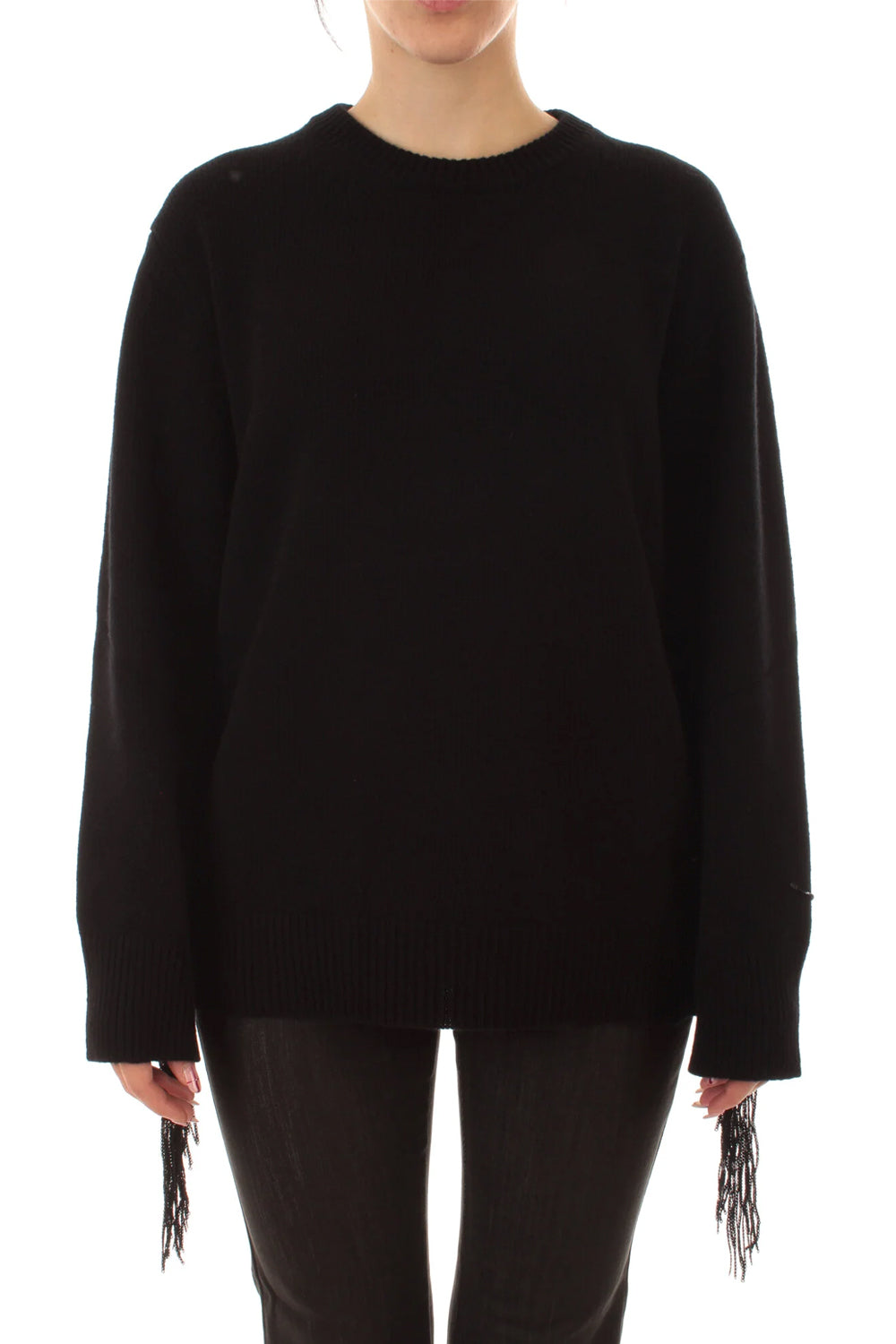 JUCCA Maglia over con frange sulle spalle