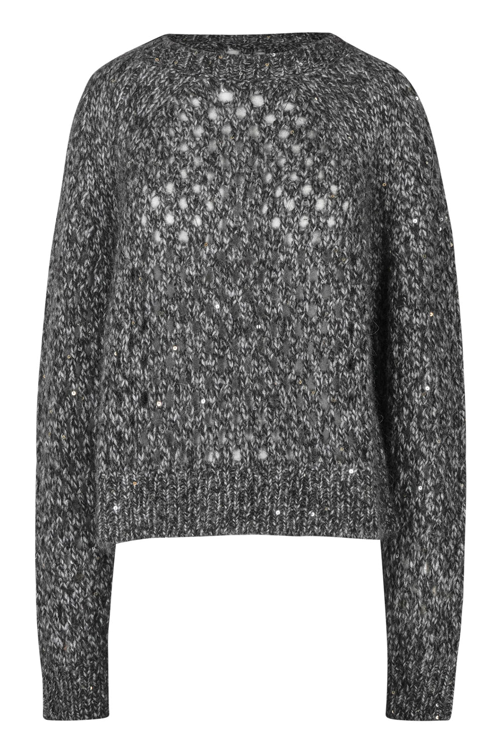 JUCCA Maglia in alpaca girocollo in rete