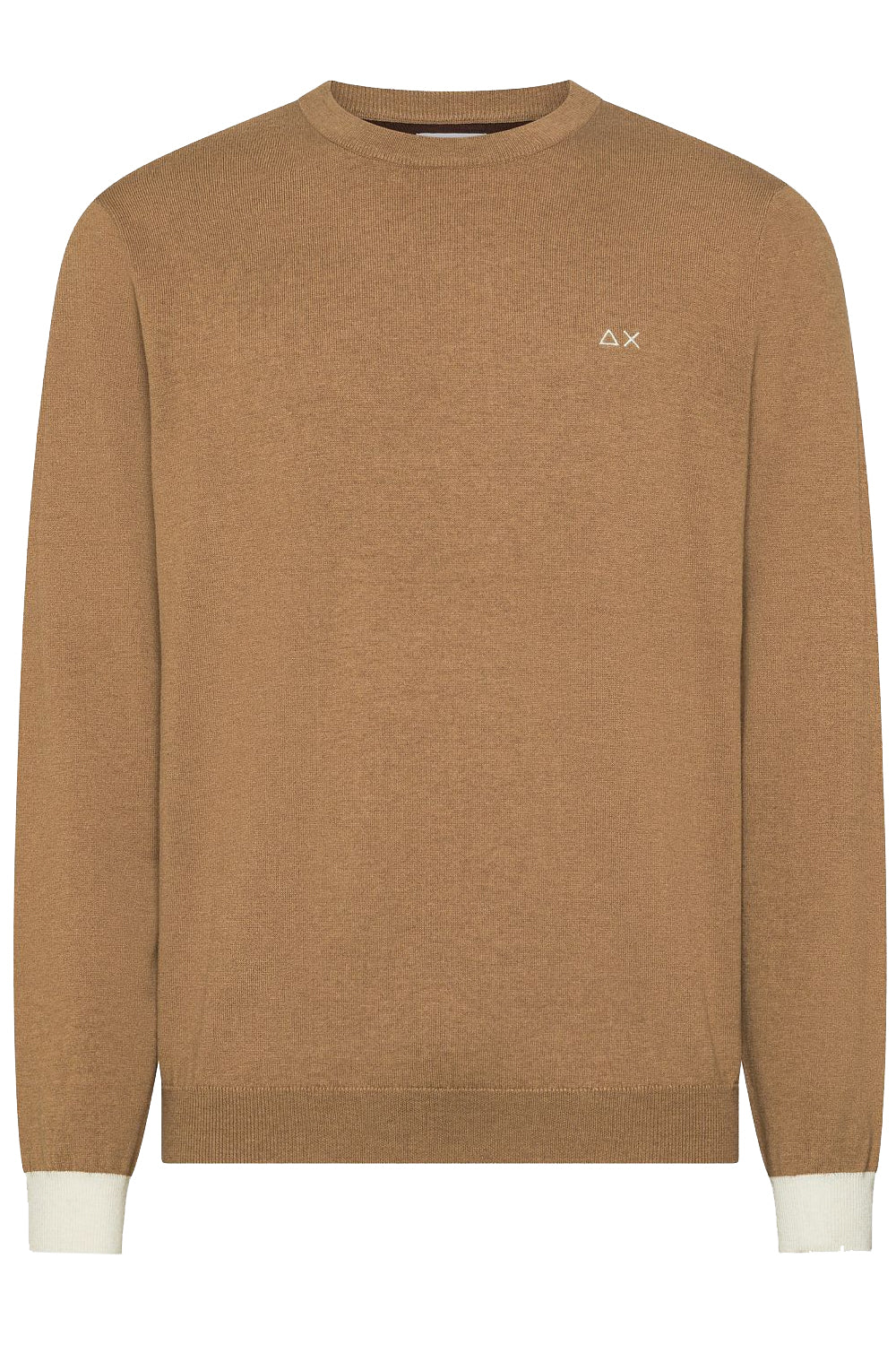 SUN 68 Maglia in cotone e lana con toppe