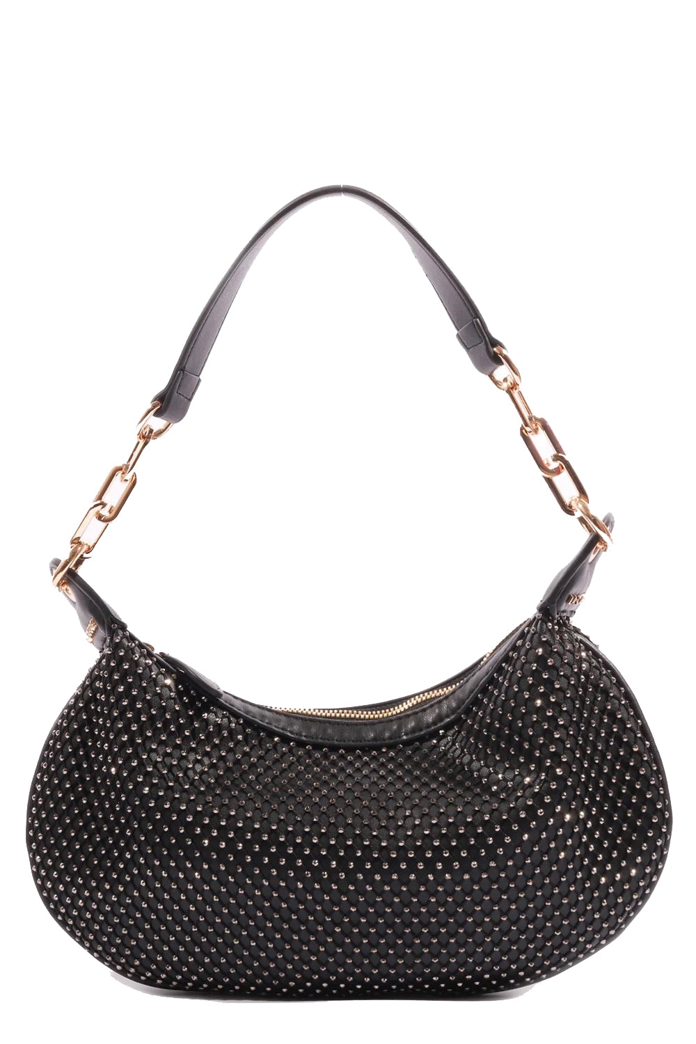 LA CARRIE Borsa a spalla Night Edition in rete strass
