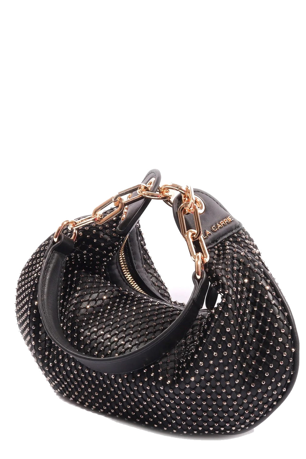LA CARRIE Borsa a spalla Night Edition in rete strass