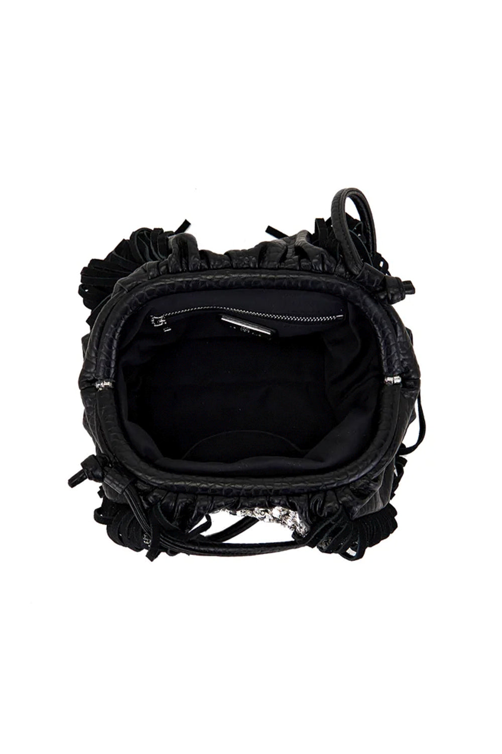 LA CARRIE Borsa raviolo in pelle con pietre