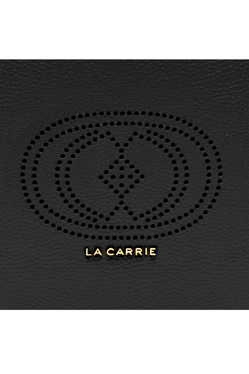 LA CARRIE Borsa shopper in pelle con logo traforato Uncategorized LA CARRIE