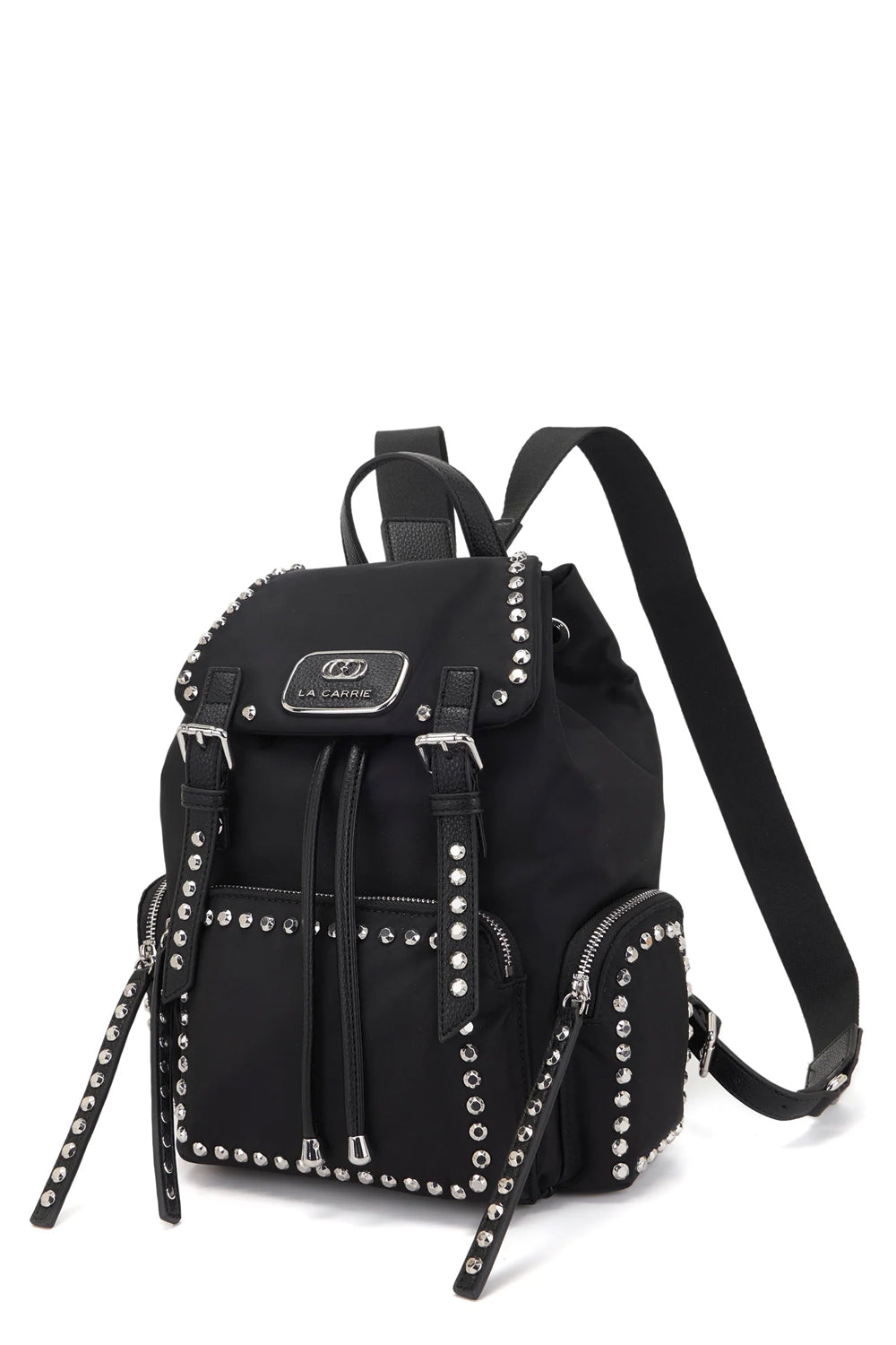 LA CARRIE Zaino in nylon con borchie Dark Wave