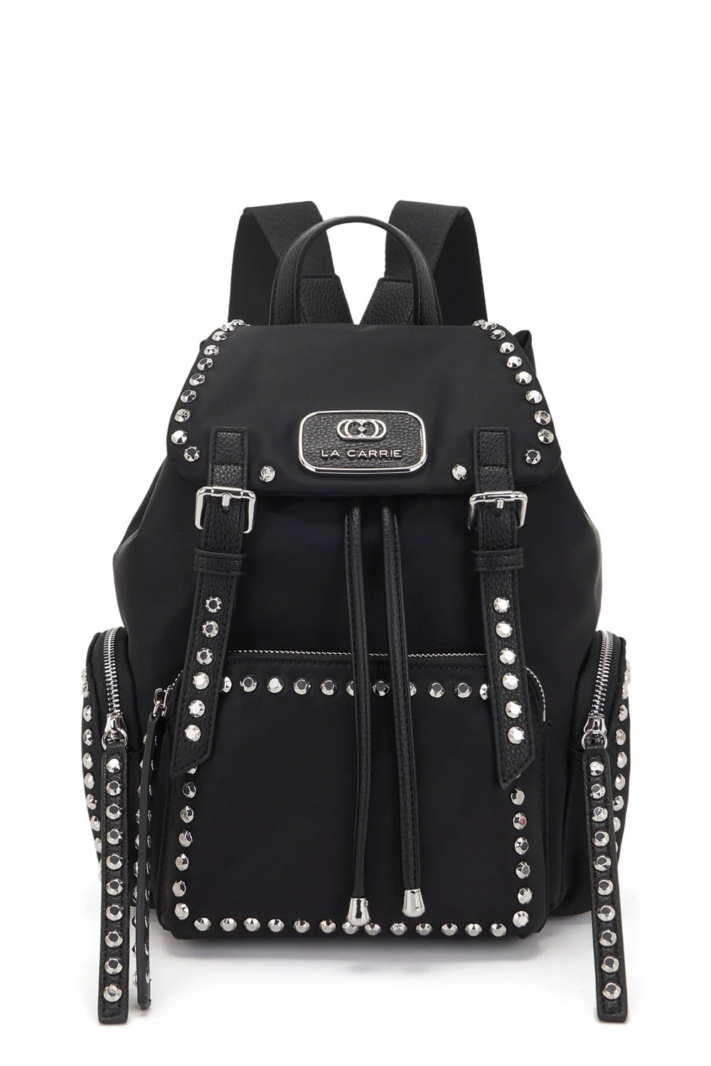 LA CARRIE Zaino in nylon con borchie Dark Wave