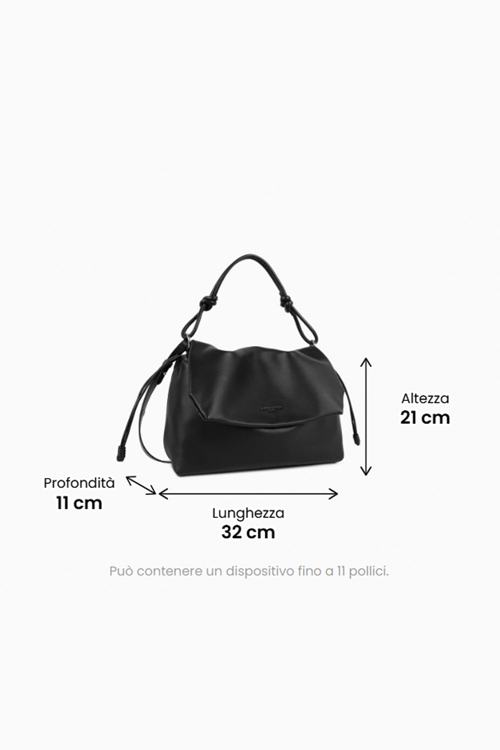 LANCASTER Borsa grande con patta in pelle