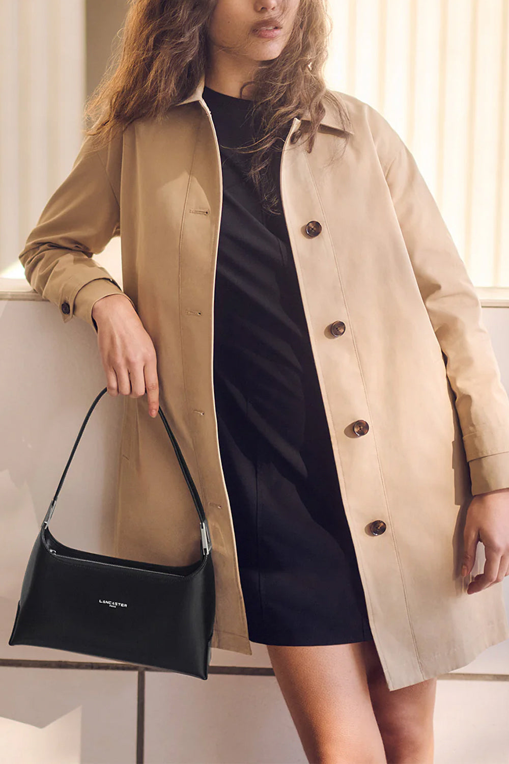 LANCASTER Borsa media in pelle rettangolare
