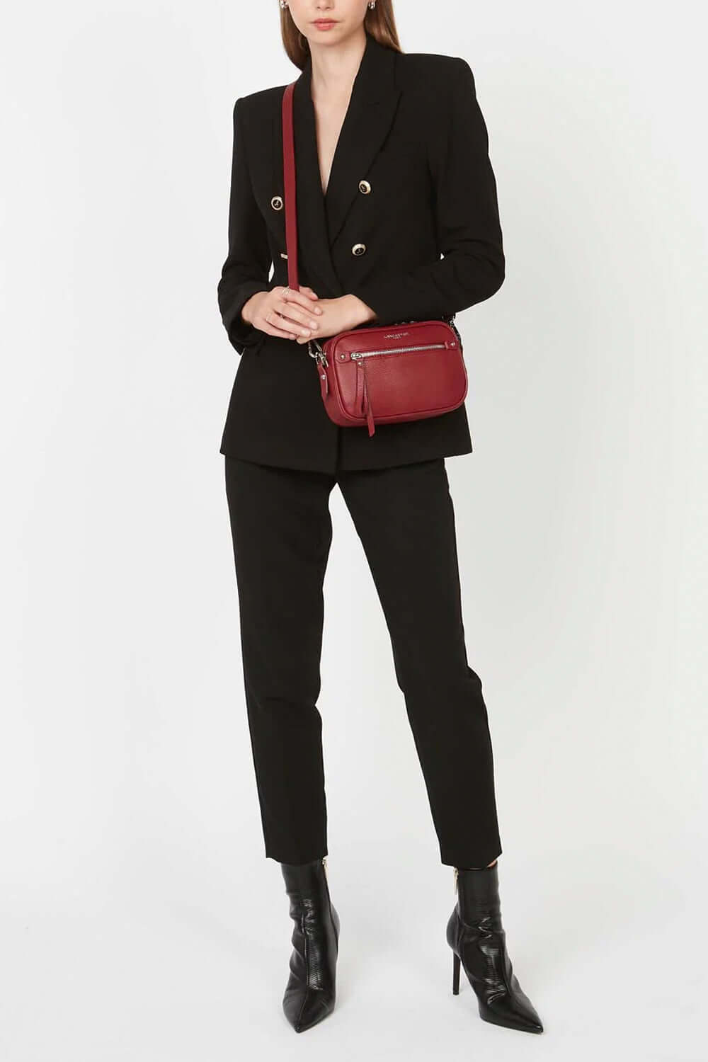 LANCASTER Borsa Camera Bag Firenze: Eleganza in Pelle Rossa