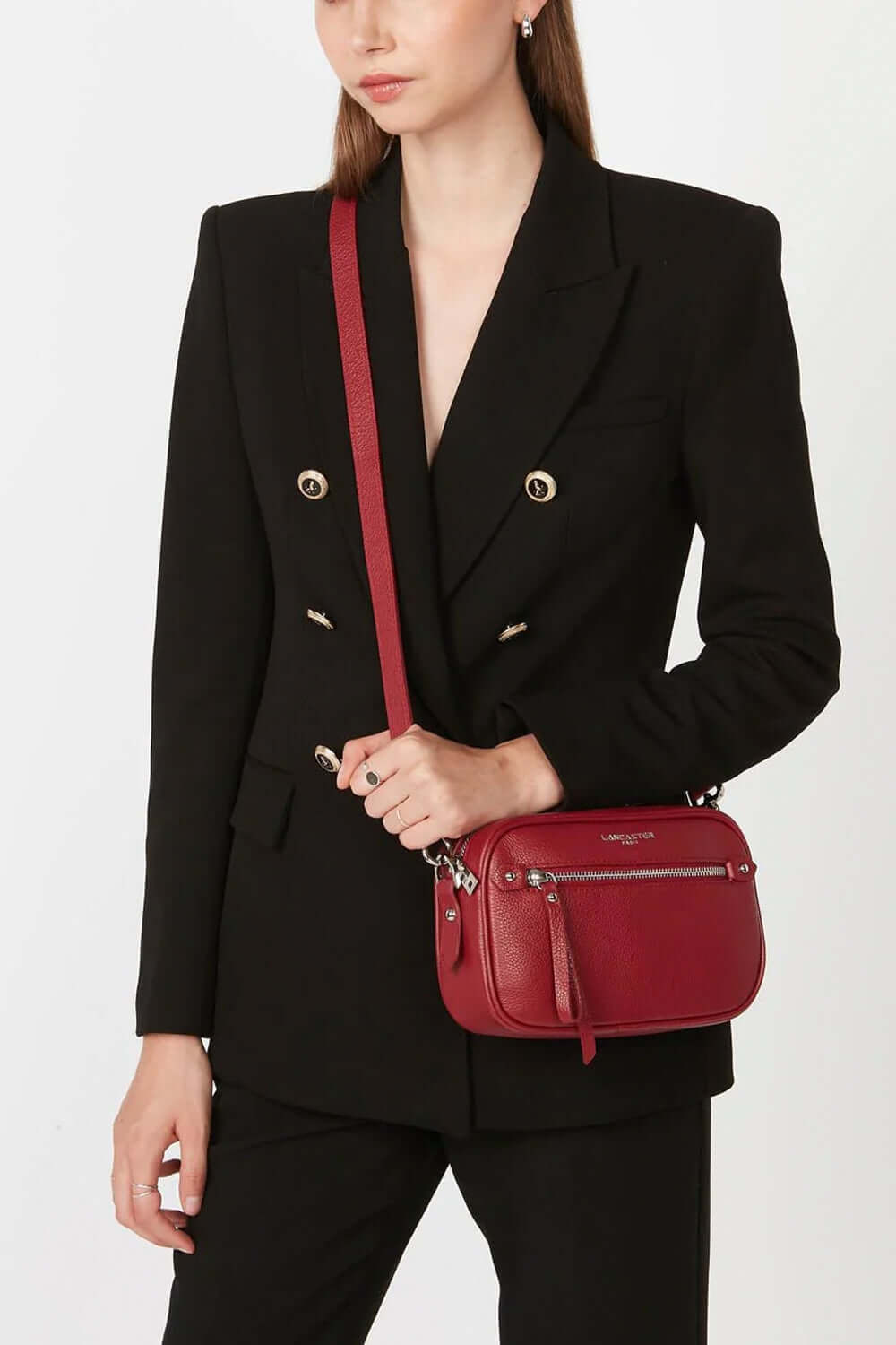 LANCASTER Borsa Camera Bag Firenze: Eleganza in Pelle Rossa