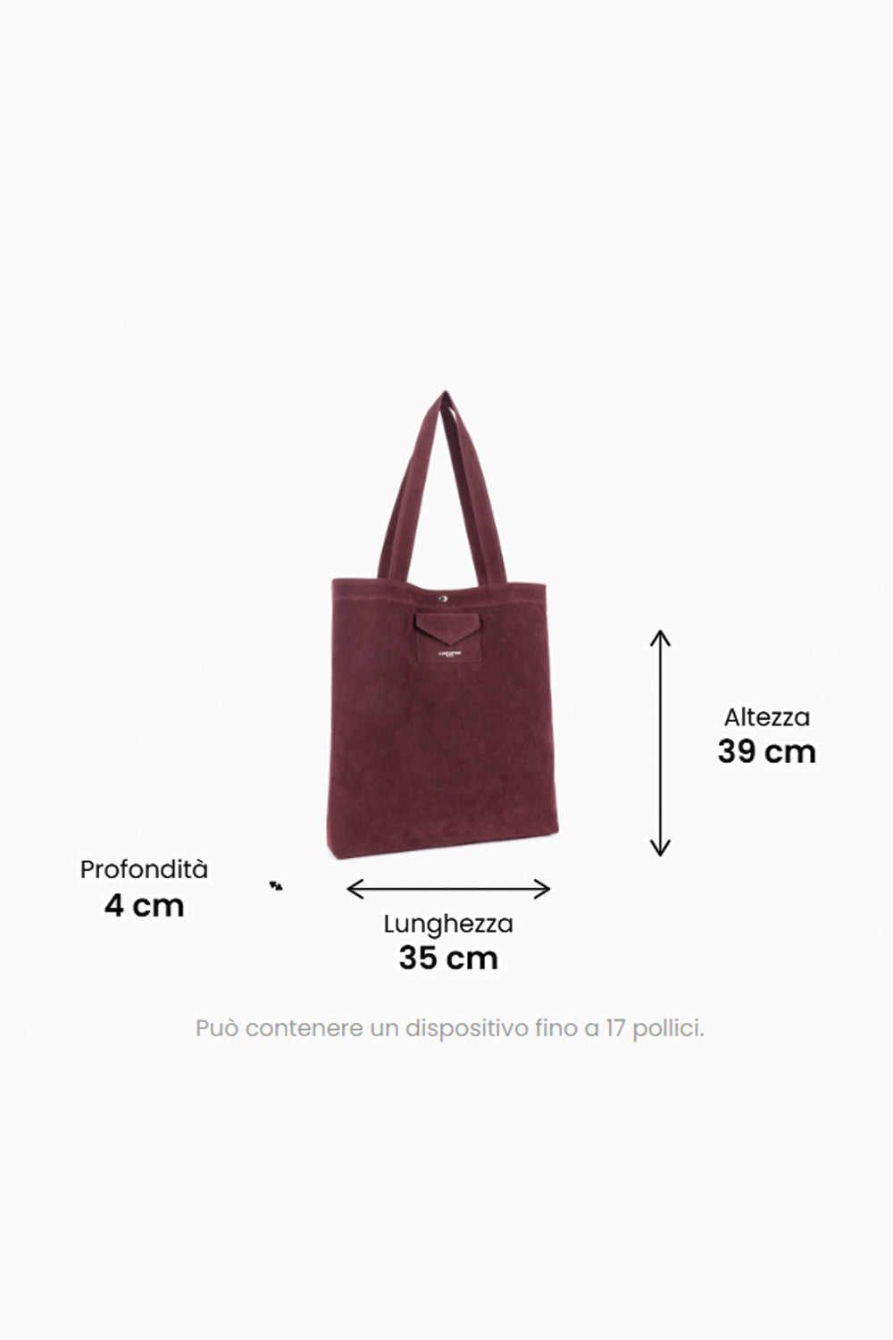 LANCASTER Borsa a spalla effetto camoscio