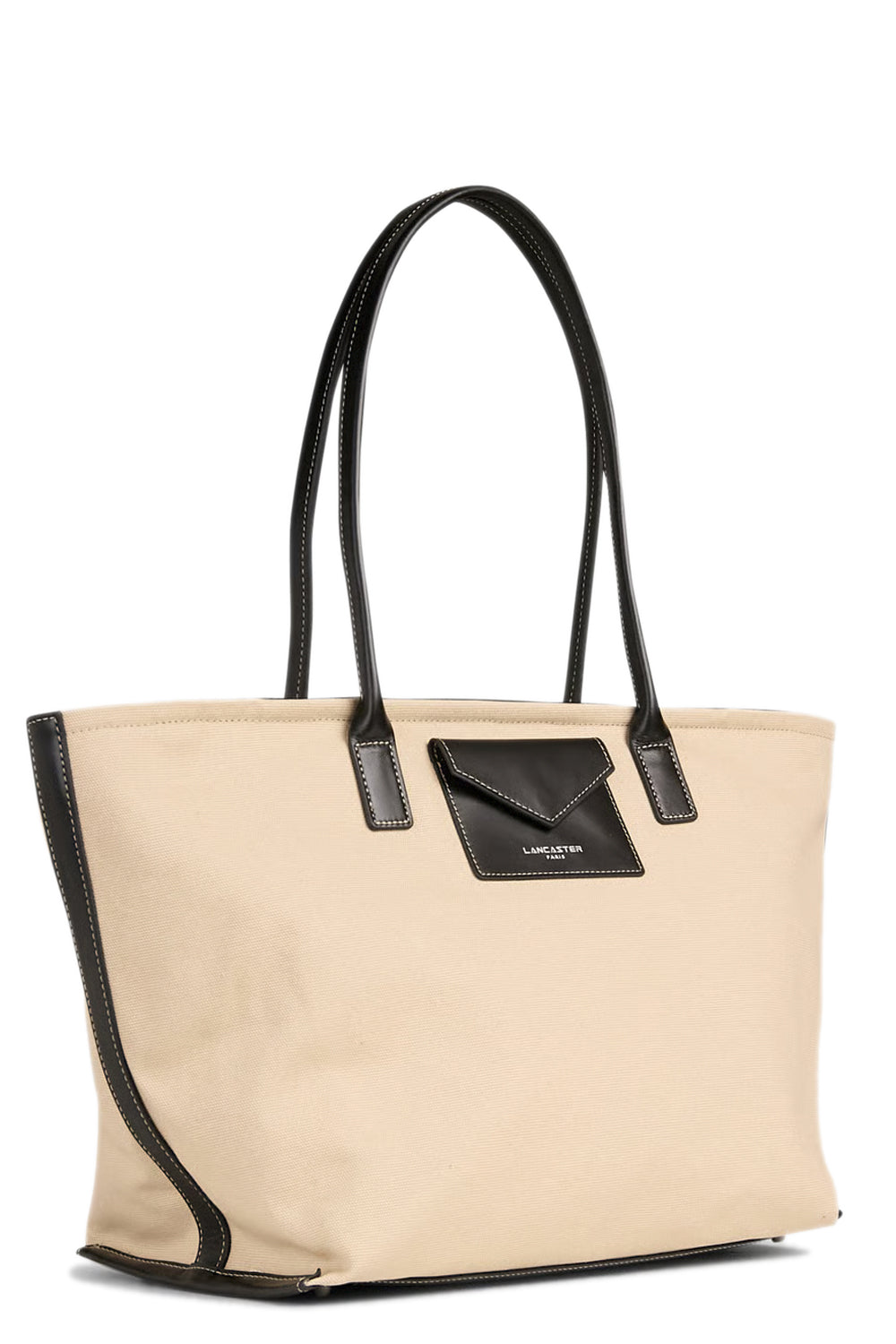 LANCASTER Borsa a spalla in cotone e pelle
