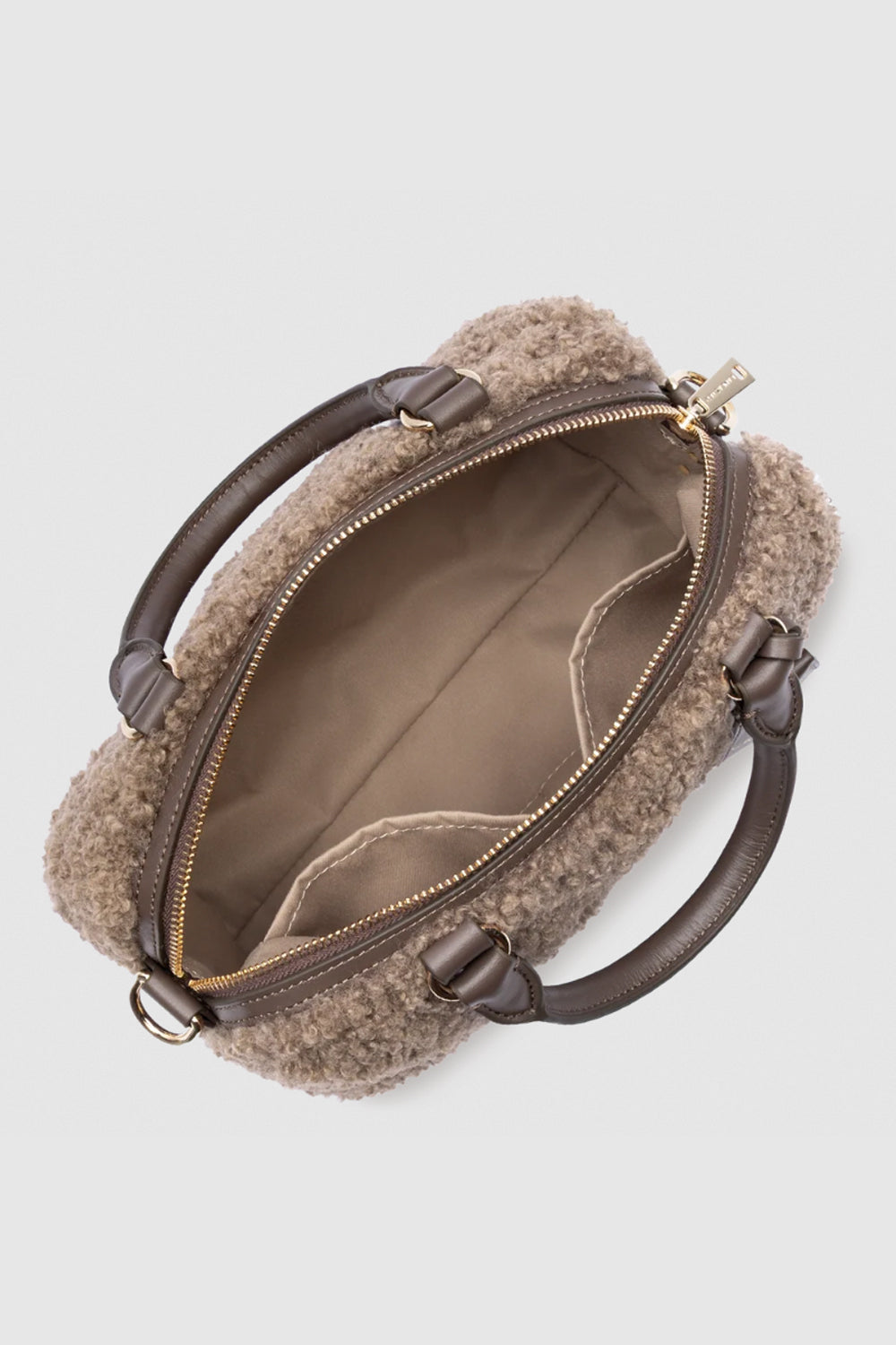 LANCASTER Borsa bauletto effetto teddy