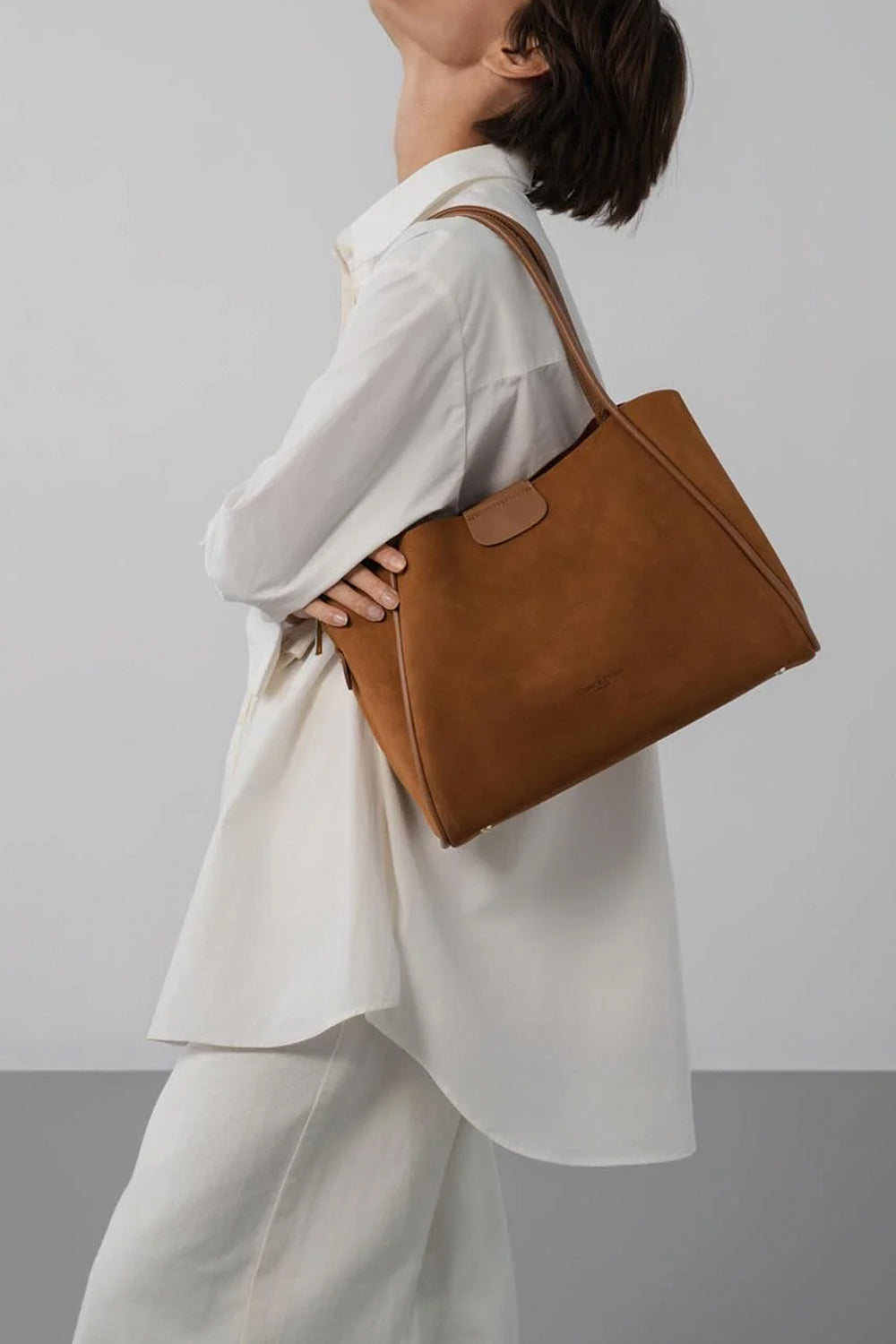 LANCASTER Borsa grande a spalla in suede