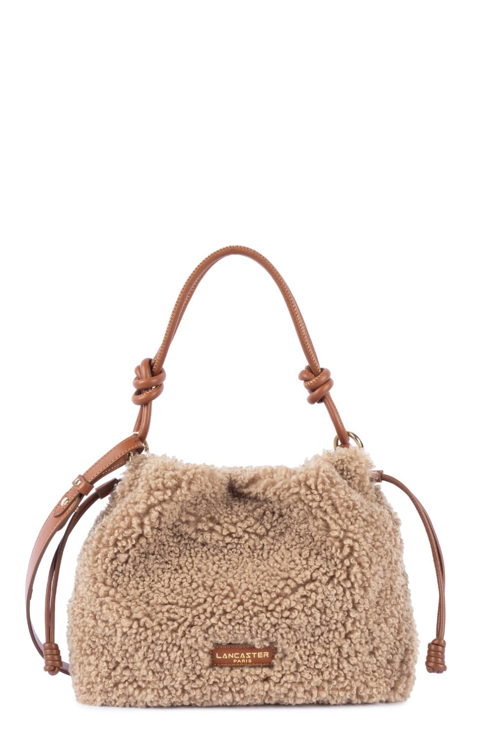 LANCASTER Borsa secchiello effetto teddy