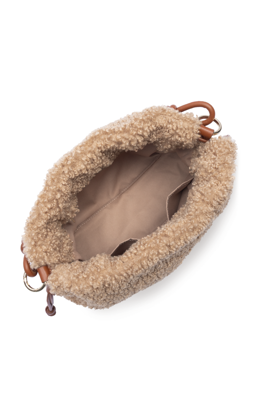 LANCASTER Borsa secchiello effetto teddy