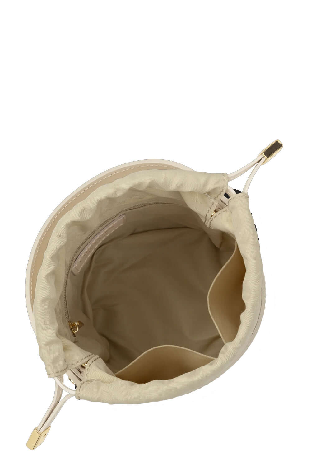 LANCASTER Borsa secchiello in rattan e pelle