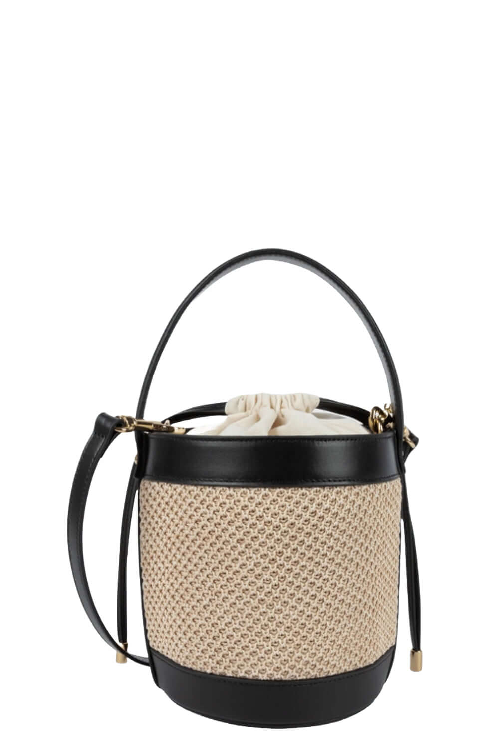 LANCASTER Secchiello in rafia e pelle Uncategorized LANCASTER