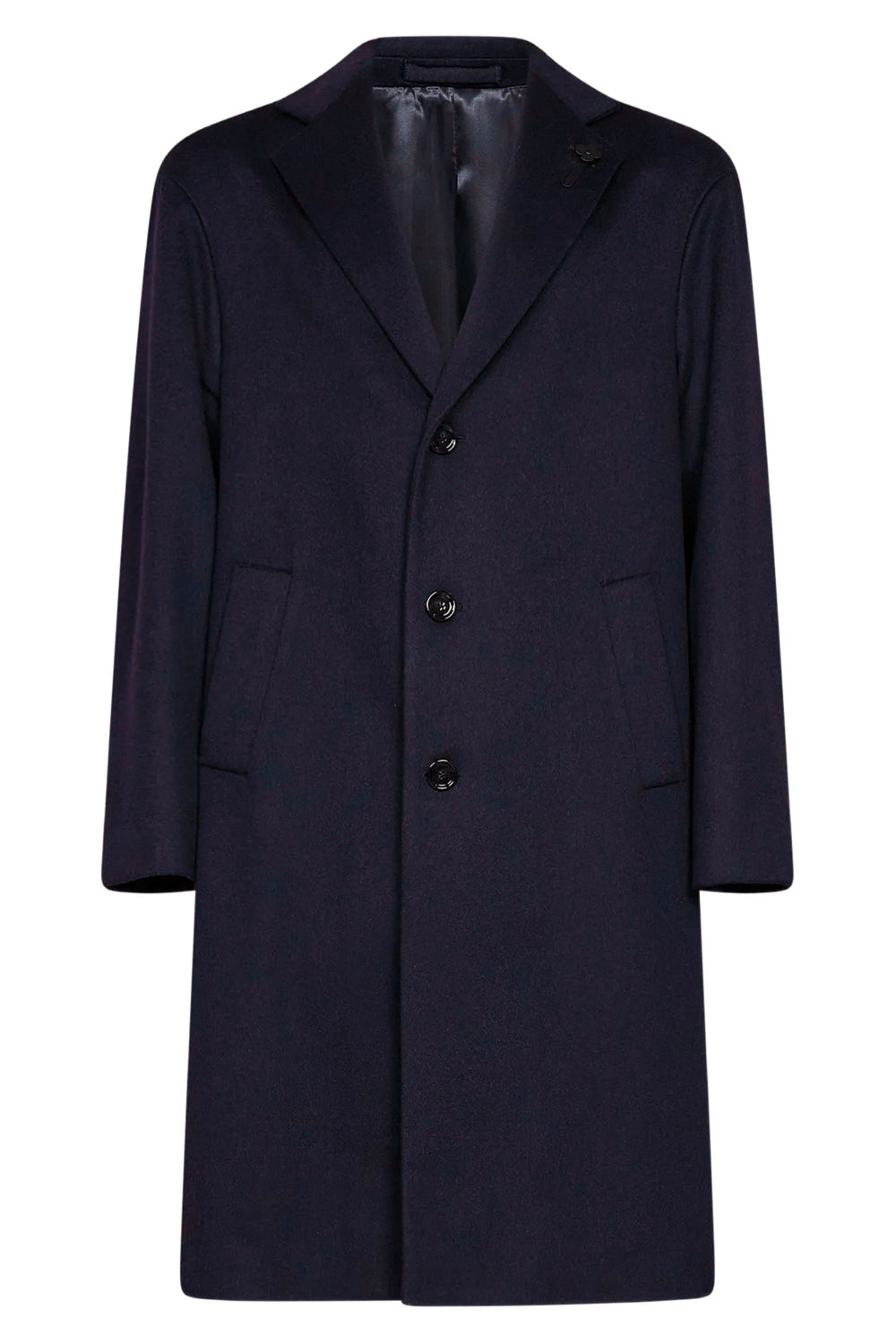 LARDINI Cappotto monopetto in lana