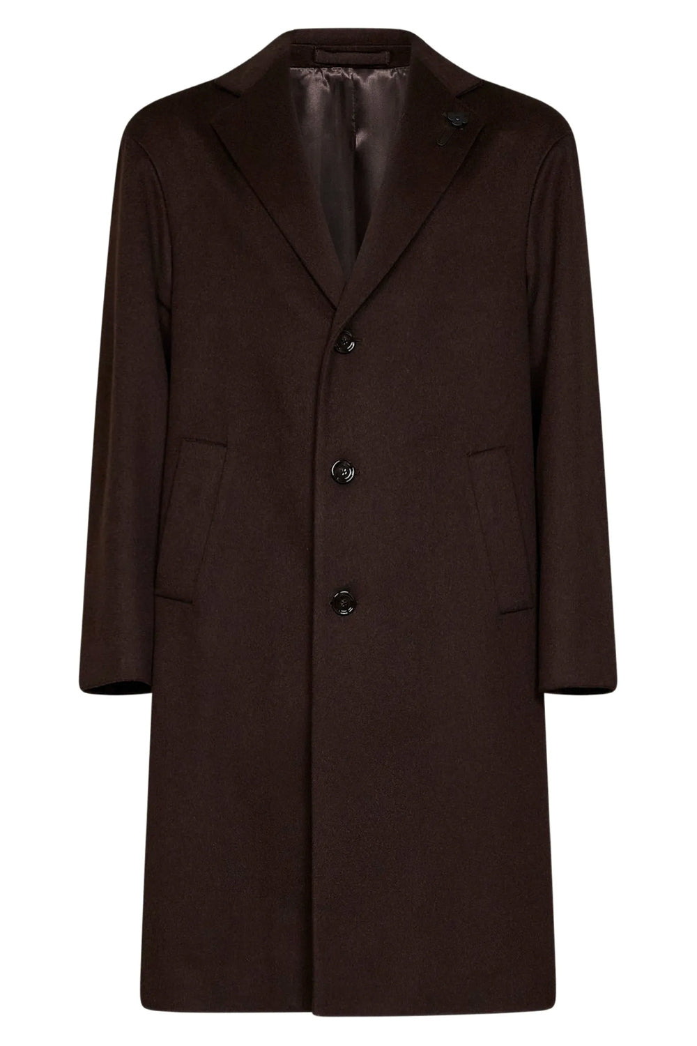 LARDINI Cappotto monopetto in lana