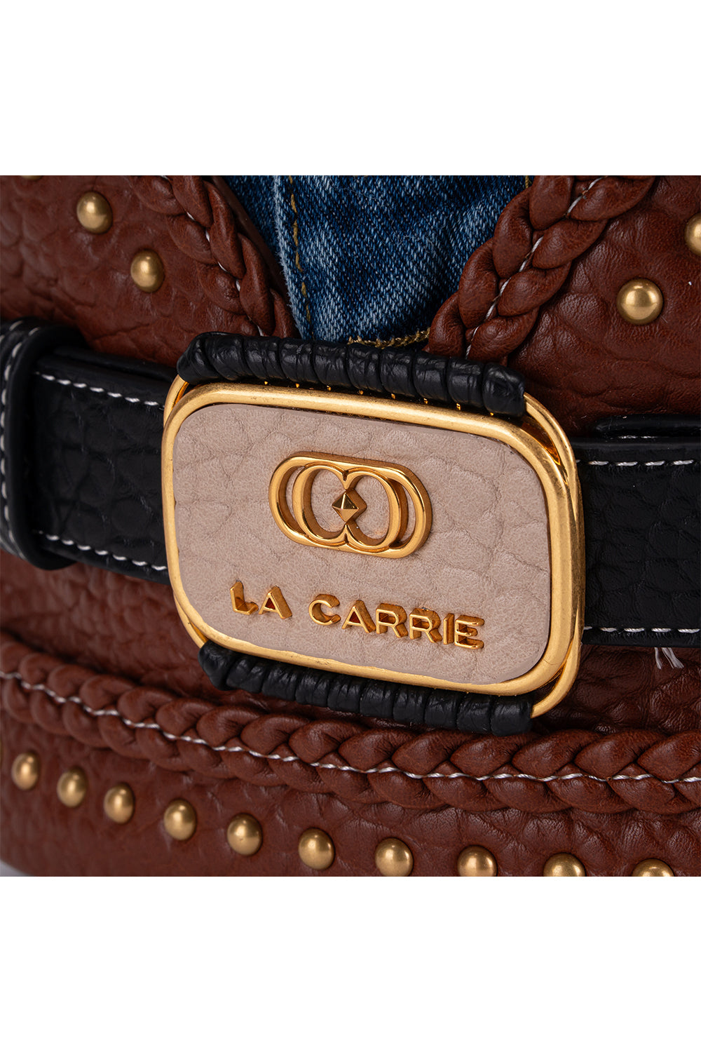 LA CARRIE Secchiello Bagghy in denim ed ecopelle