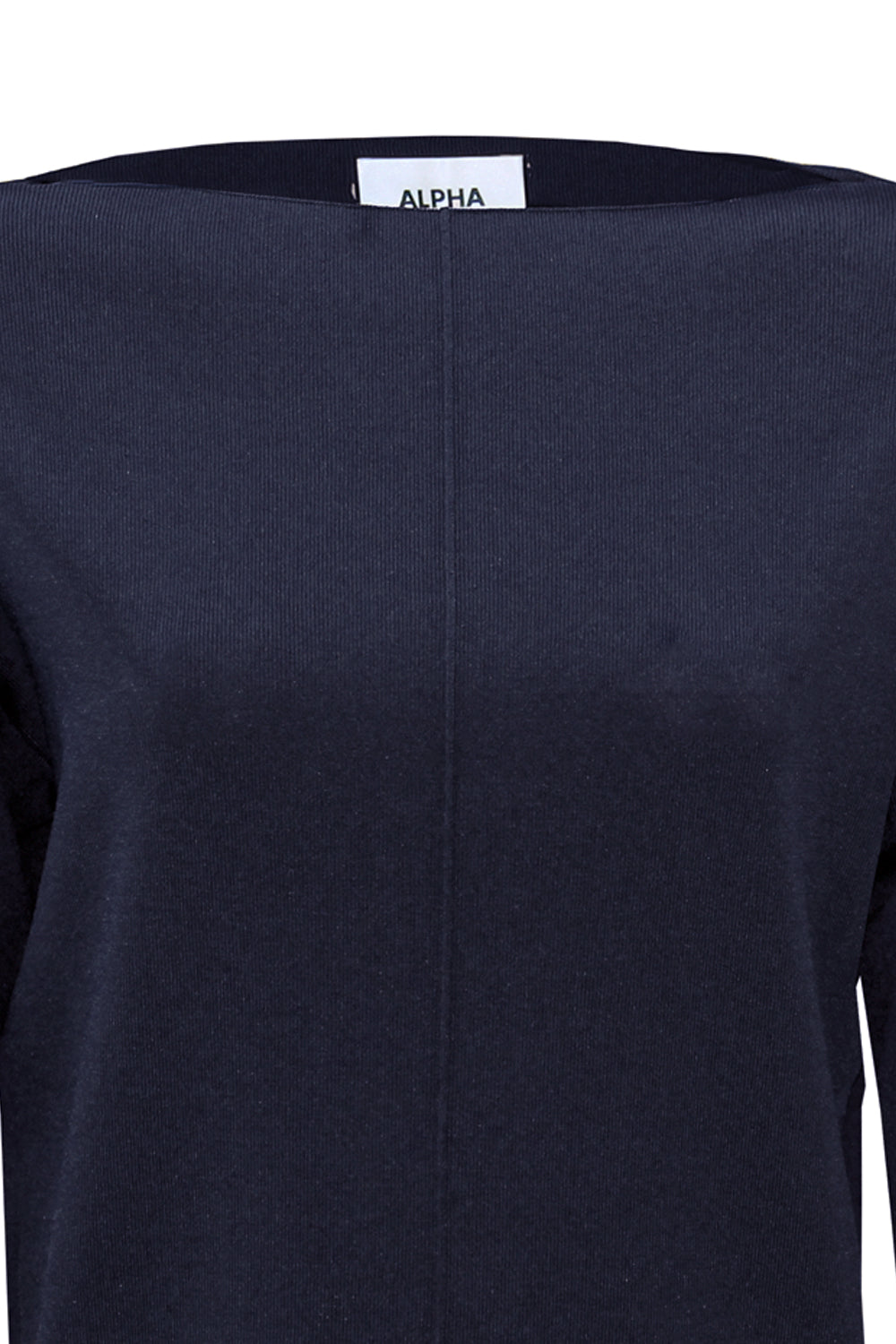 ALPHA STUDIO Maglia scollo barca in viscosa blu