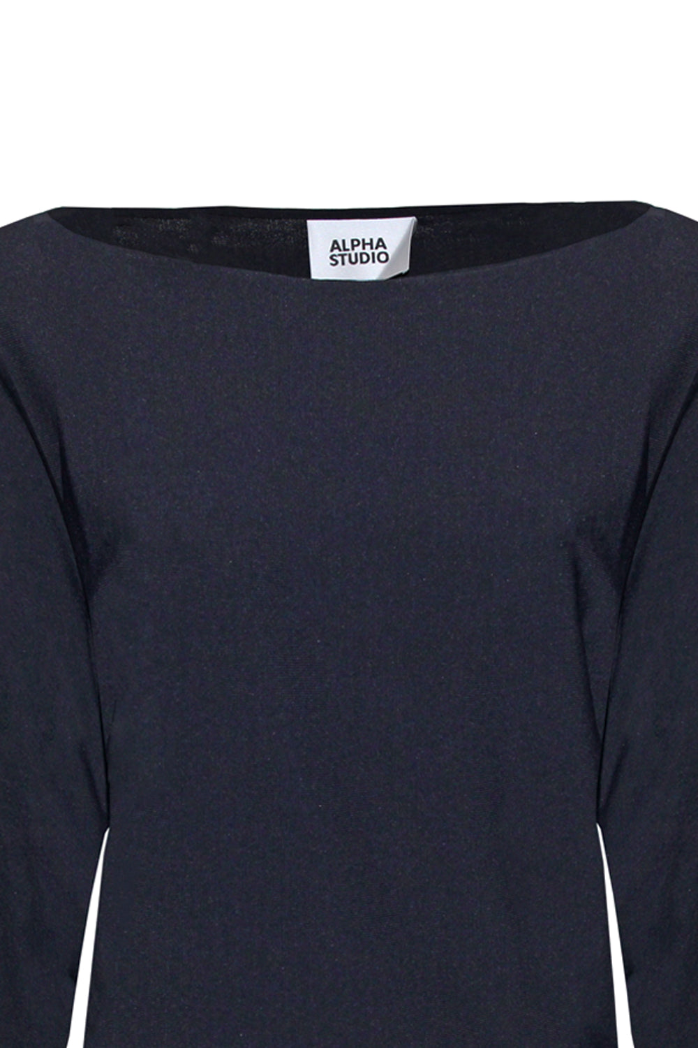 ALPHA STUDIO Maglia scollo a barca e manica 3/4 blu notte