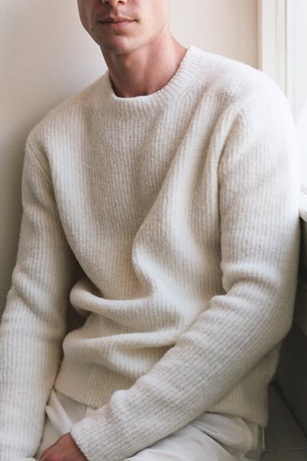 PAOLO PECORA Maglia in lana a coste