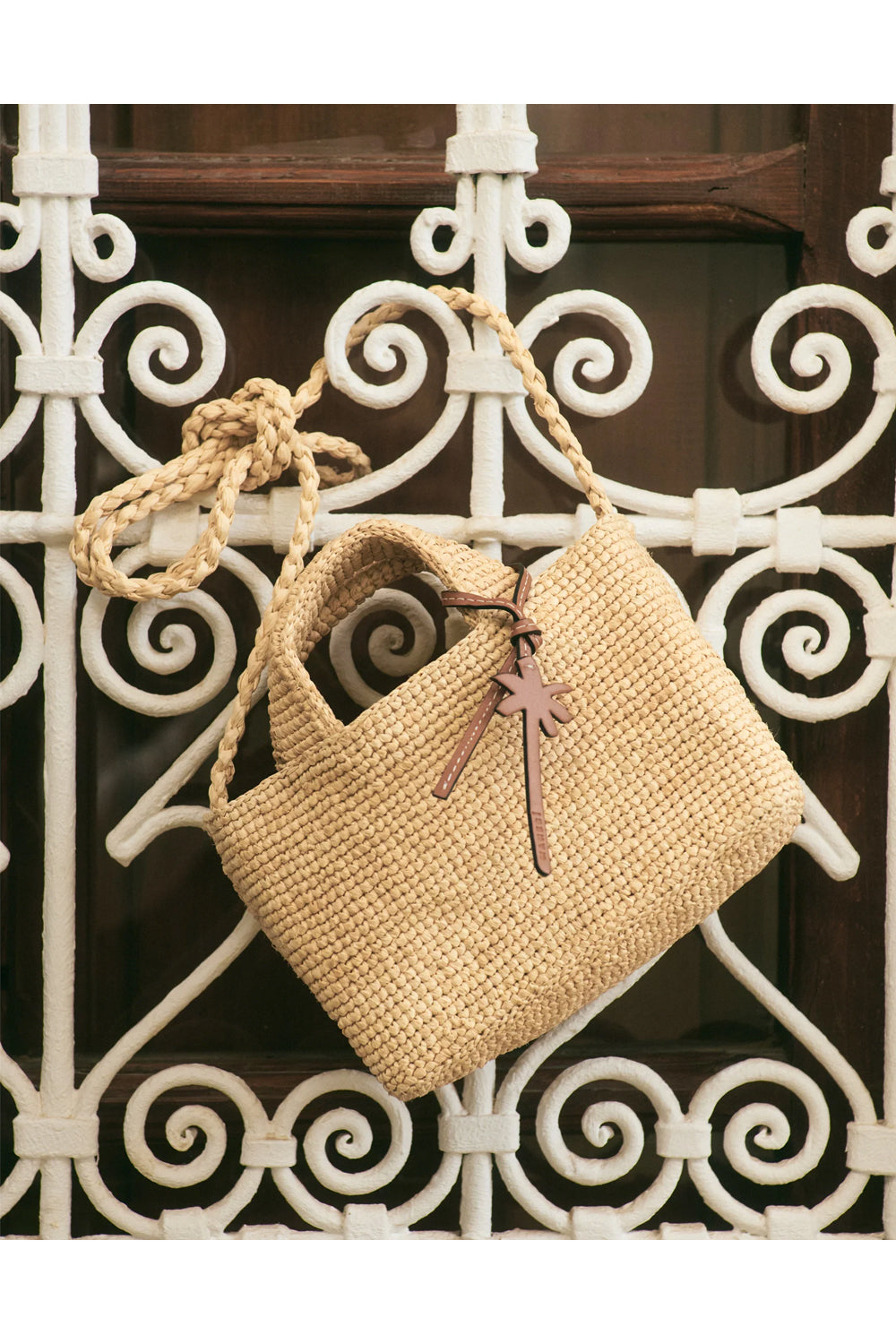 MANEBI Borsa Raffia New Sunset