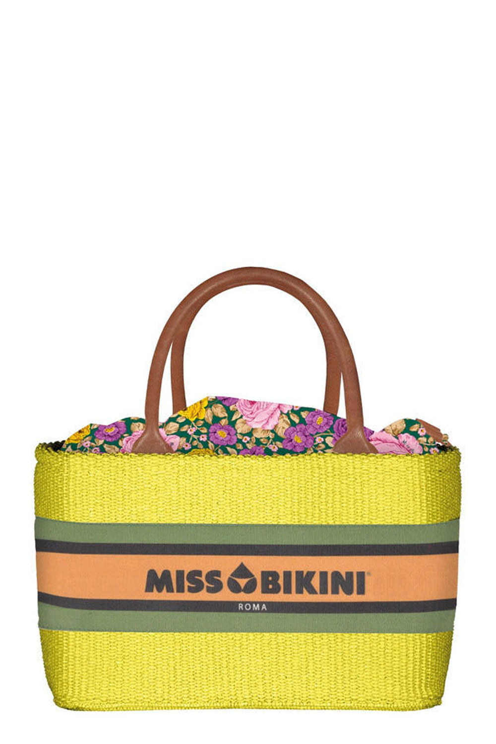 MISSBIKINI Borsa in paglia con fascia logo