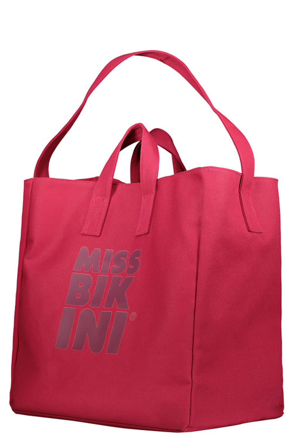 MISSBIKINI Borsa mare canvas monocolore con logo