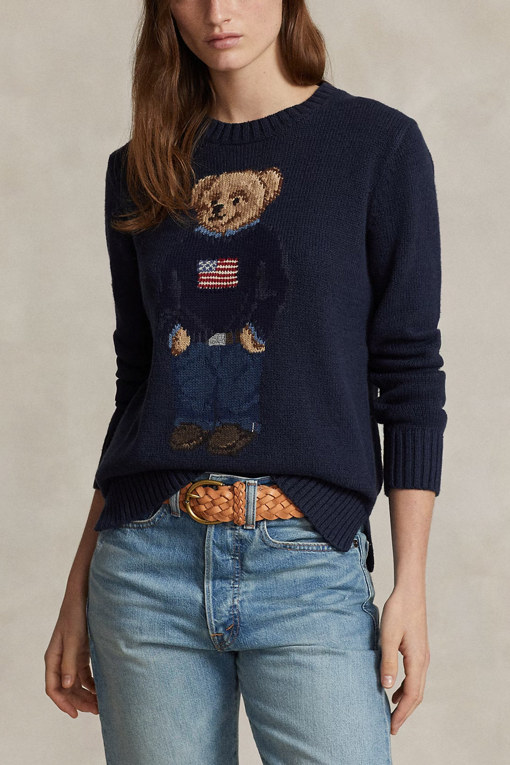POLO RALPH LAUREN Maglia Polo Bear in cotone e lino