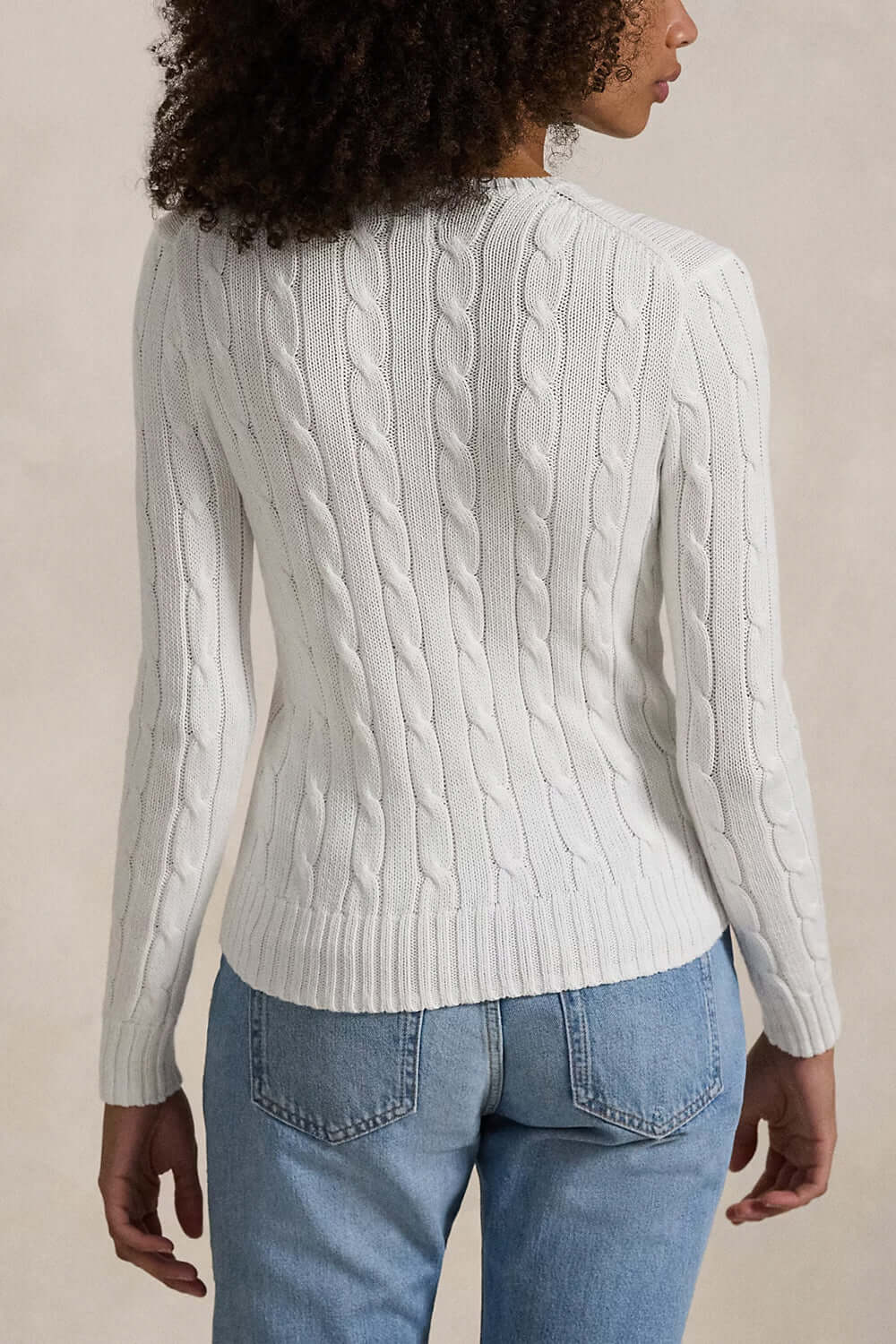 POLO RALPH LAUREN Maglia a girocollo in cotone a trecce