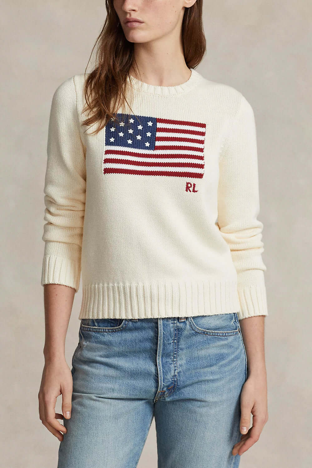 POLO RALPH LAUREN Maglia in cotone con bandiera Uncategorized POLO RALPH LAUREN