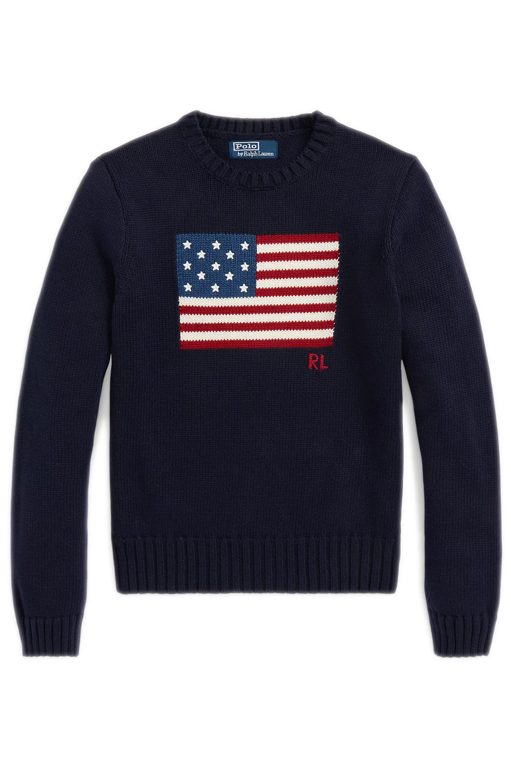 POLO RALPH LAUREN Maglia in cotone con bandiera