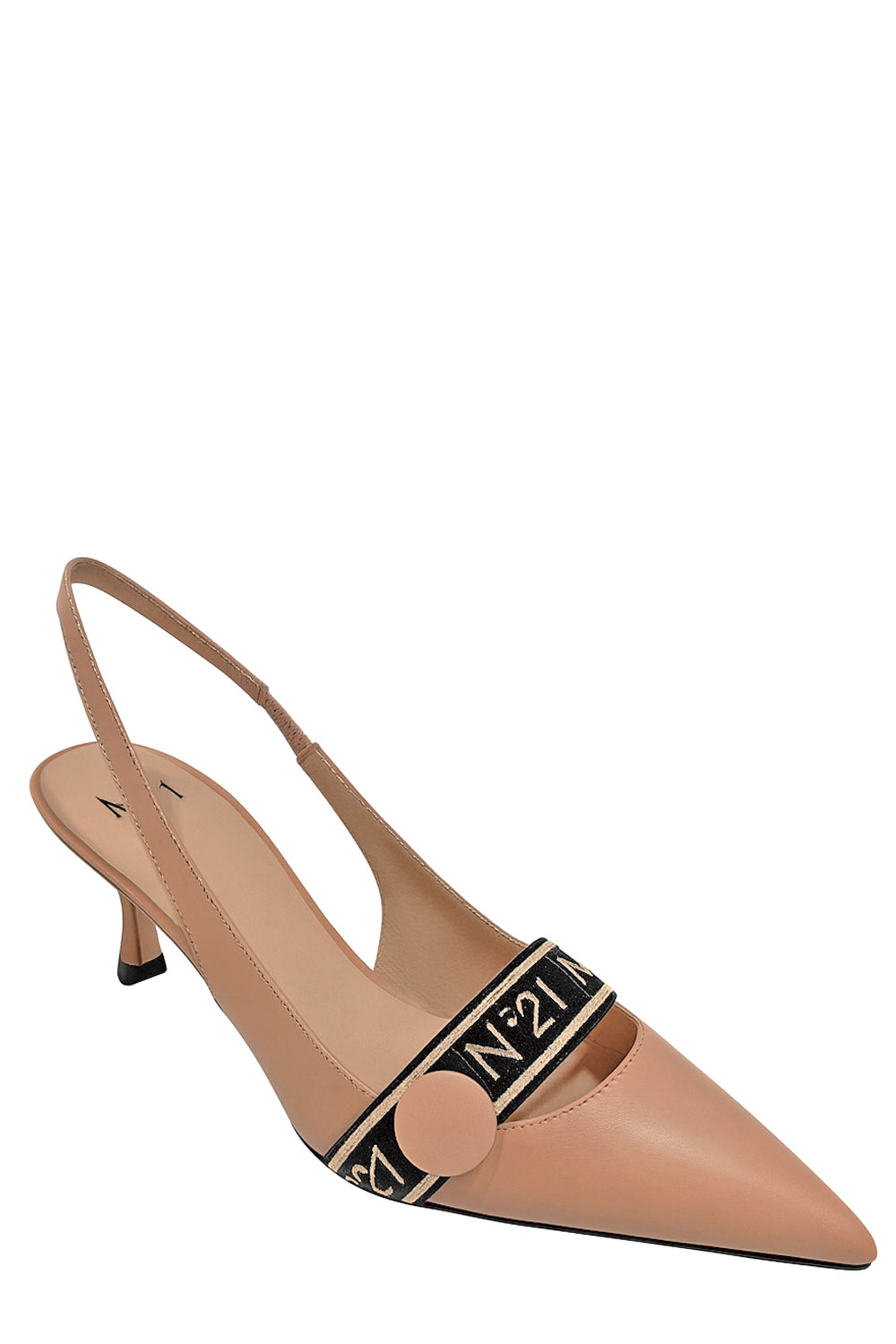 N21 Slingback in pelle con fascia elastica