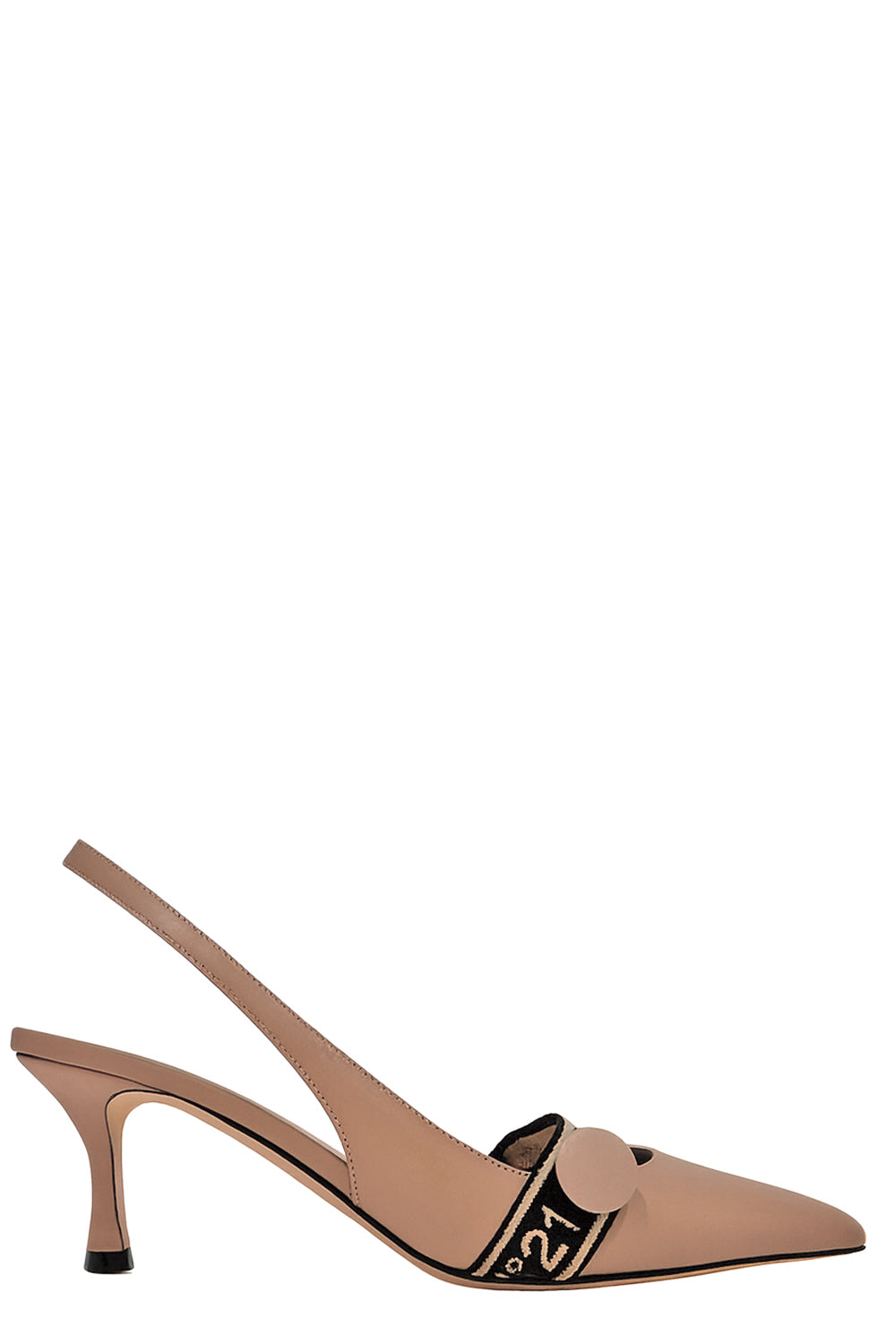 N21 Slingback in pelle con fascia elastica
