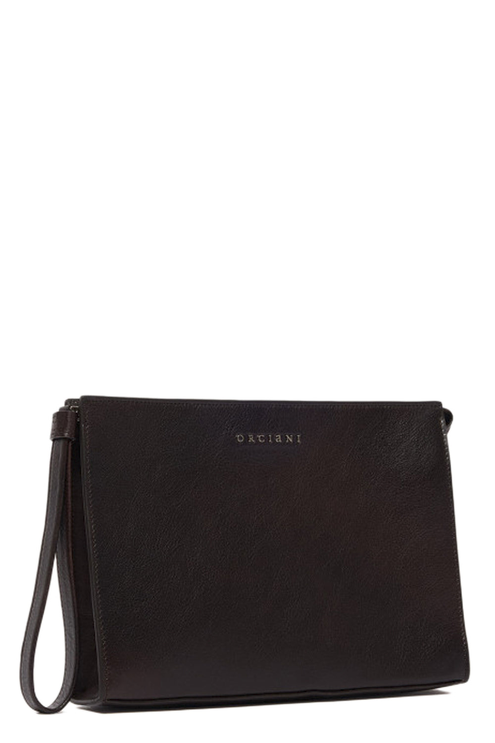 ORCIANI Pochette Small Lagoon in pelle con polsiera