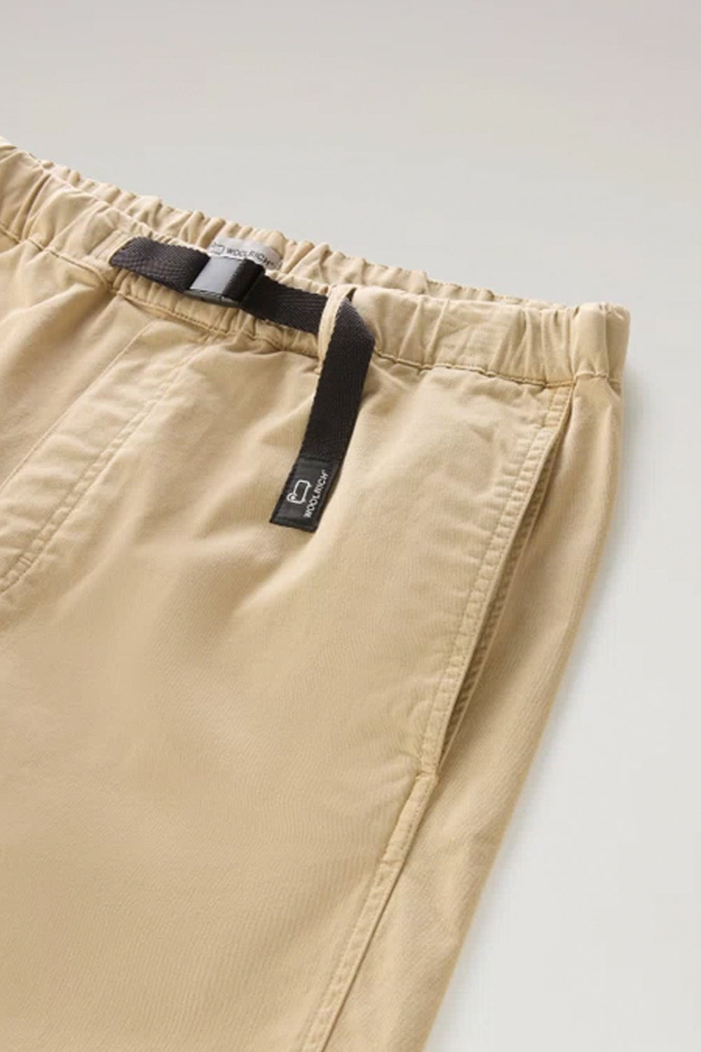 WOOLRICH Pantaloncini Chino tinti in capo in cotone elasticizzato