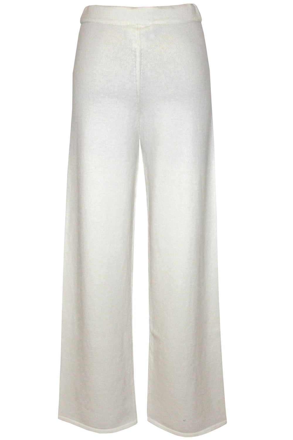 ALPHA STUDIO Pantalone in lana con coulisse bianco latte