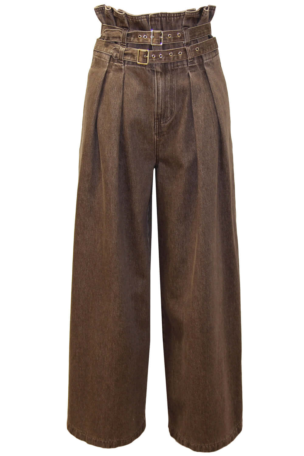 ISABELLE BLANCHE Pantalone in denim con fibbie Uncategorized ISABELLE BLANCHE