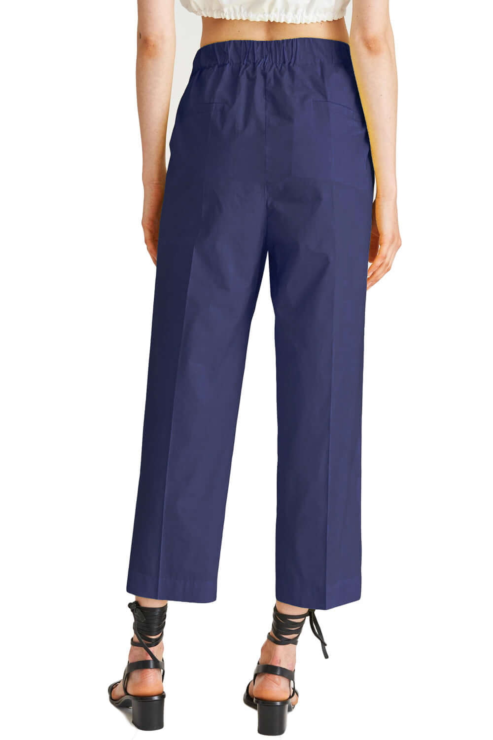JUCCA Pantalone in cotone con profilo a contrasto