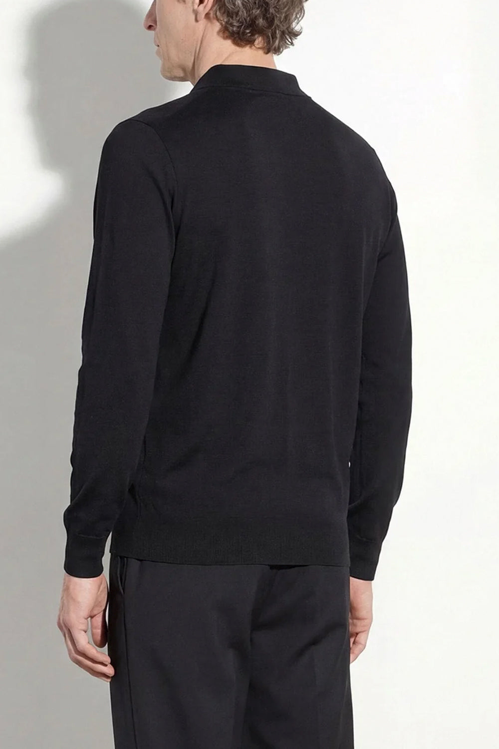 PAOLO PECORA Maglia a polo in lana merinos
