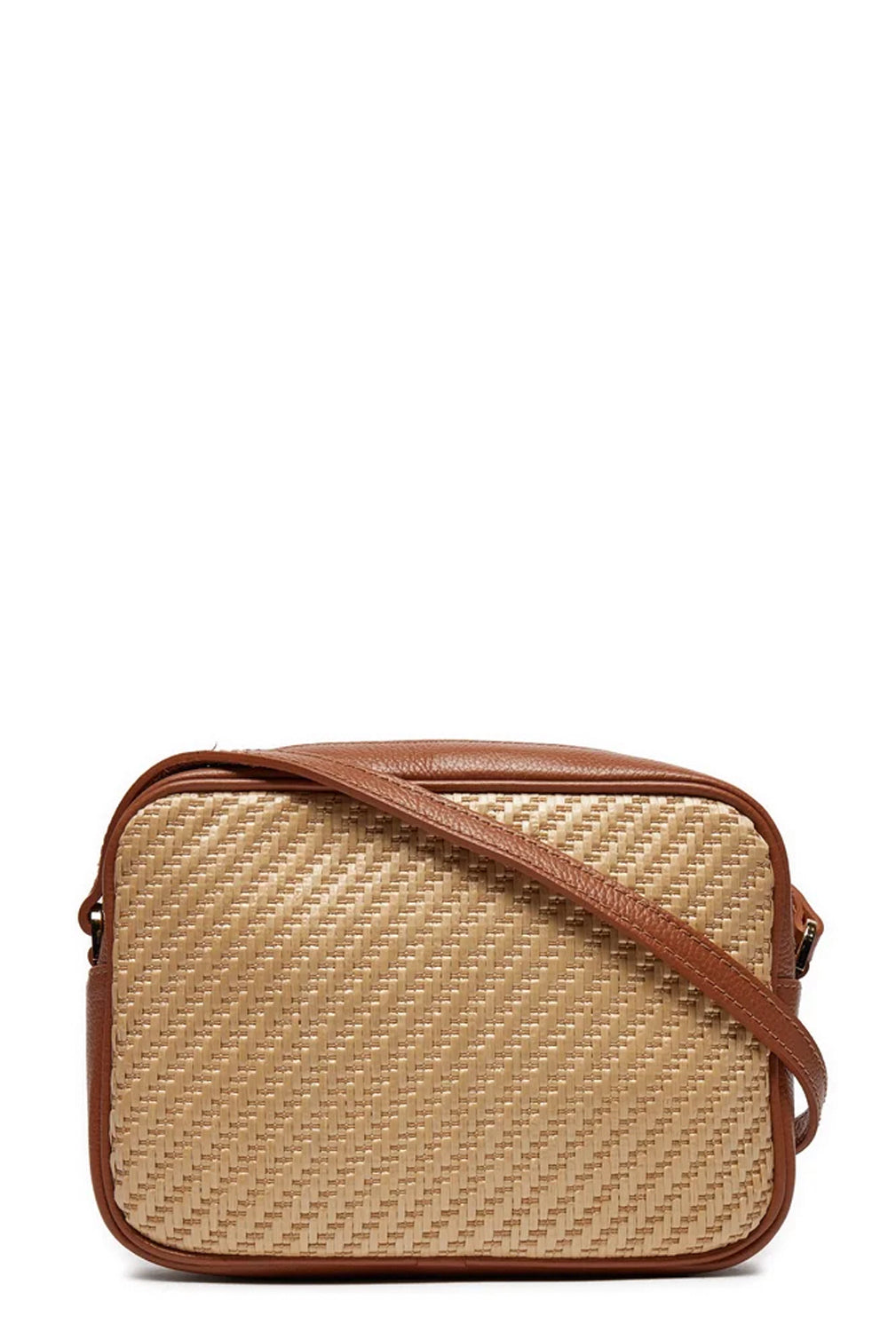PATRIZIA PEPE Borsa in pelle e rafia Handbags PATRIZIA PEPE