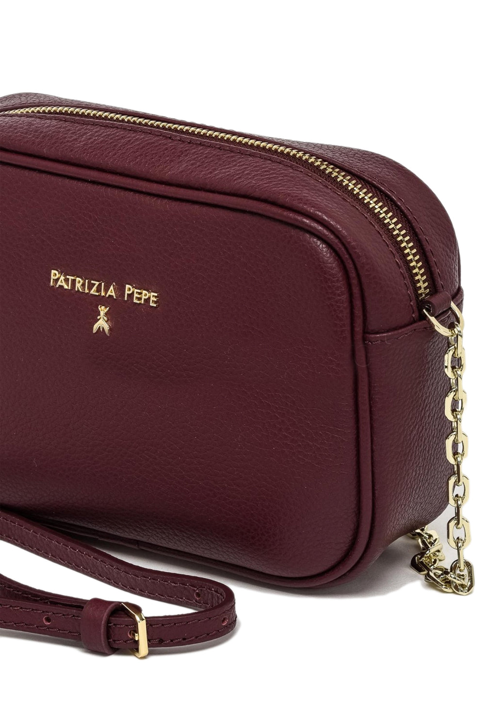 PATRIZIA PEPE Camera Bag in pelle con tracolla