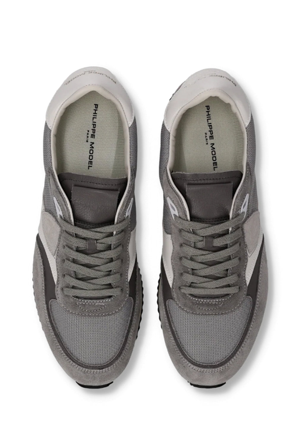 PHILIPPE MODEL Sneakers Blville Uomo Grigio Bianco