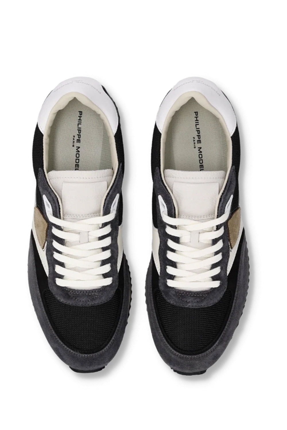 PHILIPPE MODEL Sneakers Blville Uomo Nero Bianco Beige
