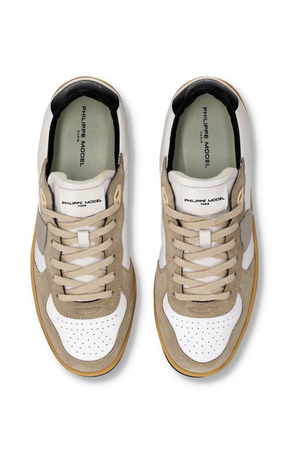 PHILIPPE MODEL Sneakers Pgal Uomo Bianco Beige Nero