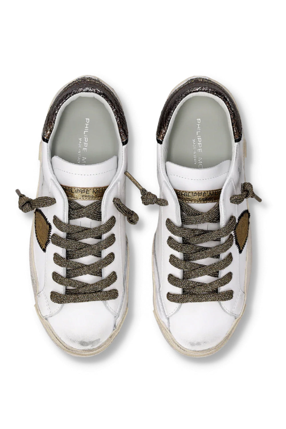 PHILIPPE MODEL Sneakers Prsx Donna Bianco Bronzo