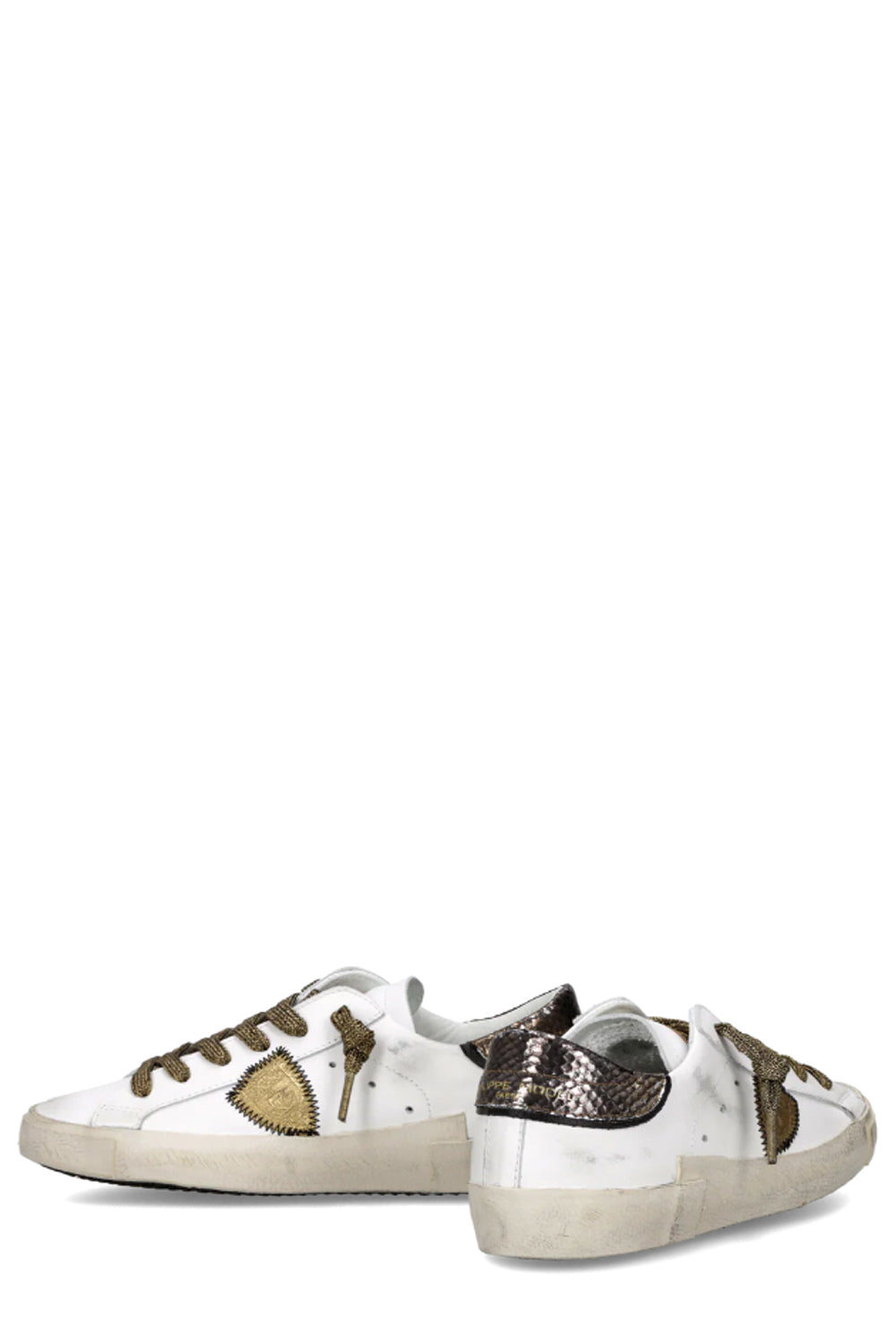 PHILIPPE MODEL Sneakers Prsx Donna Bianco Bronzo